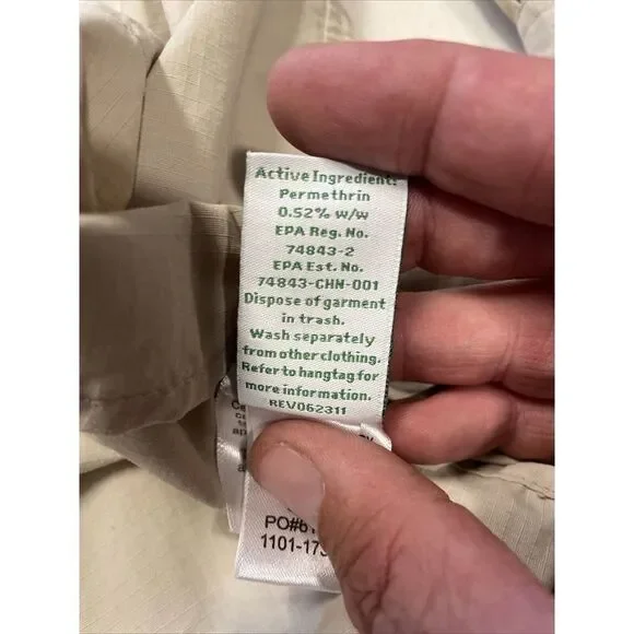 Exofficio Insect Shield Button Up‎ Shirt Vented Mens Size XL Fishing Outdoors - Picture 6 of 12